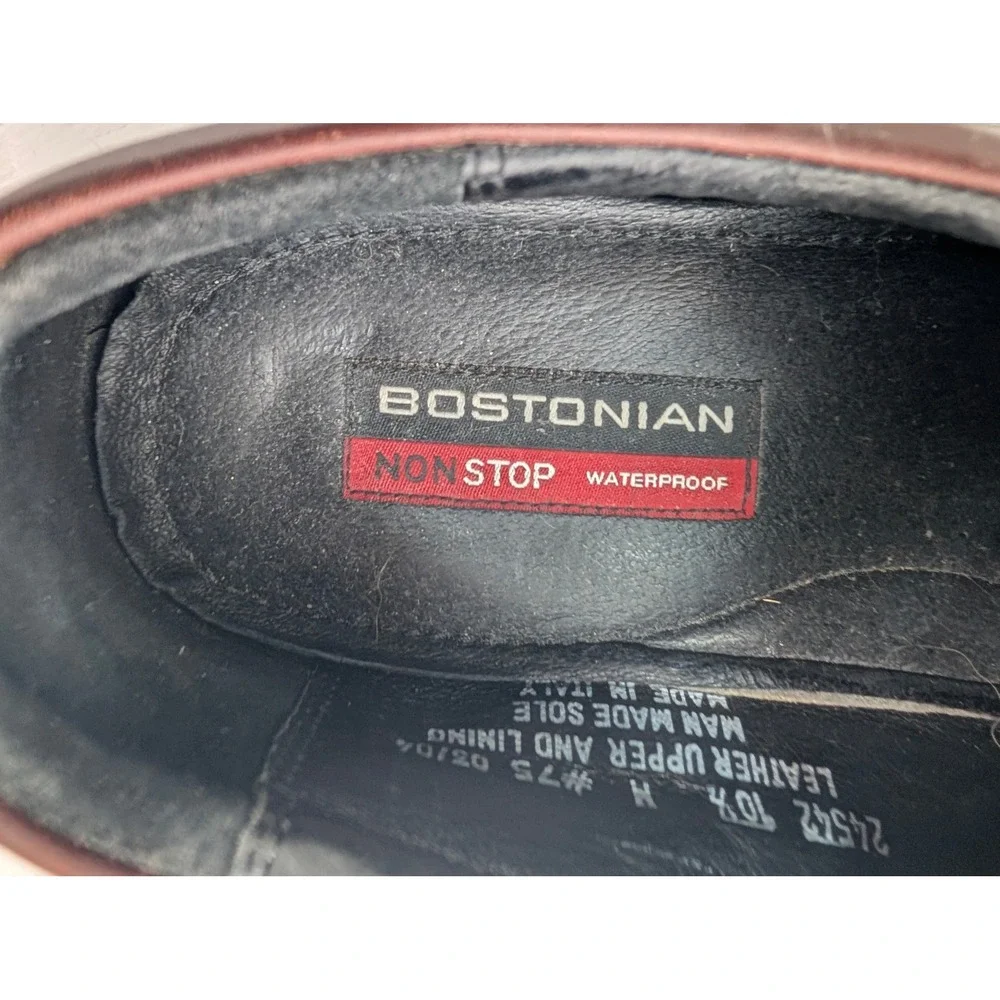 Bostonian Non Stop Waterproof‎ Brown Leather Shoes Men's Cap Toe Oxford 10.5M
